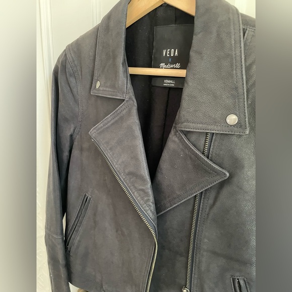 Veda c Madewell Leather Moto Jacket, size XS - Picture 5 of 8